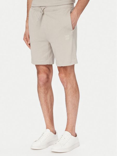 BOSS Szorty sportowe 50511726 Szary jasny Regular Fit. Szare krótkie spodenki sportowe Boss, l, bez wzorów, z bawełny. Za 449.99 zł.