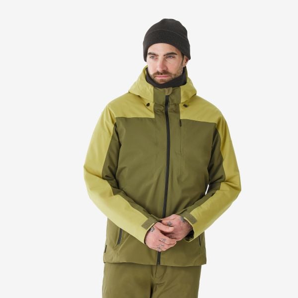 Kurtka narciarska i snowboardowa męska Quechua 500. Brązowe kurtki narciarskie i snowboardowe WED'ZE, m, bez wzorów, z materiału, narciarskie. W wyprzedaży za 299.99 zł.