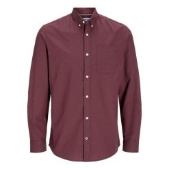 Koszula Jack & Jones Oxford w kolorze wina z winnicy. Czerwone koszule Jack&Jones, m, bez wzorów, bez kołnierzyka, bez ramiączek. Za 169.16 zł.