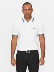 BOSS Polo Paddy 50469055 Biały Regular Fit. Białe koszulki polo Boss, m, bez wzorów, z bawełny, bez kołnierzyka, bez ramiączek. Za 279.99 zł.