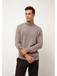Just Cashmere Kaszmirowy golf "Connor" w kolorze szarobrązowym rozmiar: XL. Brązowe golfy Just Cashmere, xl, bez wzorów, z kaszmiru, bez ramiączek. Za 479.76 zł.