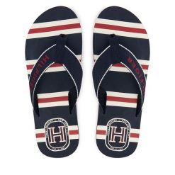 Japonki Tommy Hilfiger. Niebieskie japonki Tommy Hilfiger, bez wzorów. Za 169.99 zł.