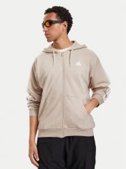 Adidas Bluza Essentials 3-Stripes French Terry KY4175 Beżowy Regular Fit. Brązowe bluzy Adidas, m, bez wzorów, z bawełny, bez kaptura. Za 279.99 zł.