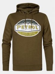 Petrol Industries Bluza M-3030-SWH235 Zielony Regular Fit. Zielone bluzy Petrol Industries, m, bez wzorów, z syntetyku, bez kaptura. Za 159.99 zł.