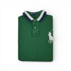 Second life - Krótki rękaw męskie polo zielone - Stan bardzo dobry. Zielone bluzki z długim rękawem RALPH LAUREN, m, bez wzorów, bez kołnierzyka, bez ramiączek. Za 114.17 zł.