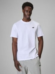 4F T-shirt regular gładki męski (3-pack) - biały XL. Białe t-shirty 4F, m, bez wzorów, z bawełny, bez kołnierzyka, bez ramiączek. Za 129.99 zł.