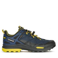 Trekkingi Aku. Niebieskie buty trekkingowe Aku, bez wzorów, z gore-texu, bez zapięcia. Za 899.99 zł.