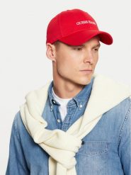 Guess Jeans Czapka z daszkiem M4BZ26 WF8V1 Czerwony. Czerwone czapki z daszkiem Guess Jeans, z aplikacjami, z bawełny. Za 99.99 zł.