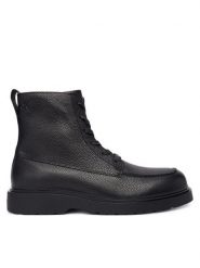 Calvin Klein Trzewiki Combat Ess Lace Up Apron Lth W YM0YM01375 Czarny. Czarne botki sznurowane CALVIN KLEIN, bez wzorów, ze skóry, bez obcasa, bez zapięcia. Za 799.99 zł.
