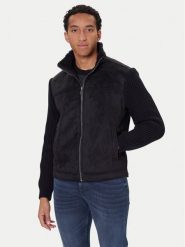 Guess Kurtka z imitacji skóry M5BR79 Z5570 Czarny Regular Fit. Czarne kurtki Guess, l, z aplikacjami, ze skóry, bez kaptura. Za 639.99 zł.