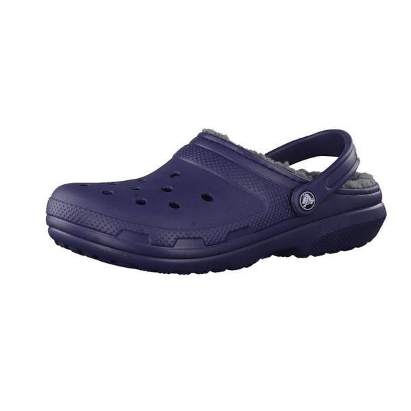 Sandały Dorosły Crocs Classic Lined Clog niebieski. Niebieskie sandały Crocs, z materiału, bez zapięcia. Za 231.99 zł.