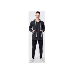 Bluza bawełniana z kapturem i suwakami Basic Grey Melange. Bluzy marki Male-me. Za 199.00 zł.