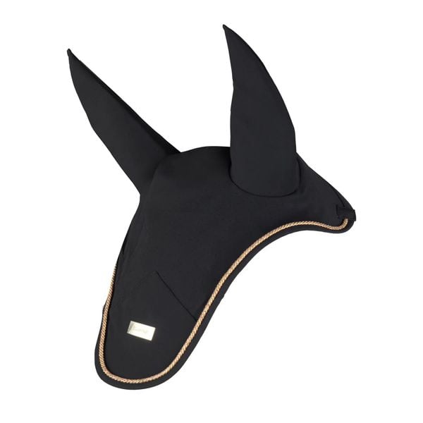 Czapka z muchą dla koni Horka Deluxe. Czarne krawaty i muchy HORKA, bez wzorów, z tkaniny. Za 199.50 zł.