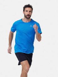 Odlo Koszulka "Essential Chill-Tec" w kolorze niebieskim do biegania rozmiar: S. Niebieskie t-shirty sportowe ODLO, bez wzorów, z materiału, bez ramiączek, do biegania. Za 123.25 zł.