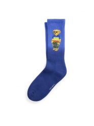 Polo Ralph Lauren Skarpety Wysokie Męskie 449973041002 Niebieski. Niebieskie skarpety Polo Ralph Lauren, bez wzorów, z bawełny. Za 89.99 zł.