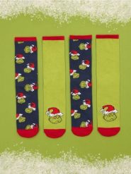 Skarpetki 2 pack Grinch - wielobarwny. Skarpety Sinsay, bez wzorów. Za 15.99 zł.