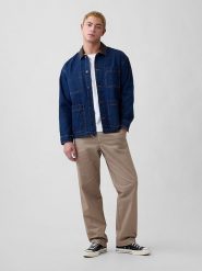GAP Spodnie chino w kolorze beżowym rozmiar: XXL. Brązowe eleganckie spodnie GAP, na co dzień, xxl, z bawełny. Za 101.94 zł.