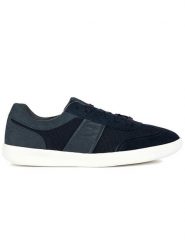 Geox Sneakersy "Rieti" w kolorze granatowym rozmiar: 41. Niebieskie buty sportowe casual Geox, bez wzorów, z gumy, bez zapięcia. Za 203.02 zł.