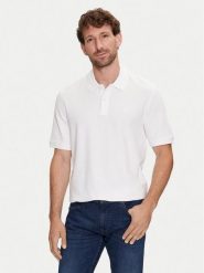Bugatti Polo 8150 95030 Biały Regular Fit. Białe koszulki polo Bugatti, m, bez wzorów, z bawełny, bez kołnierzyka, bez ramiączek. Za 149.99 zł.