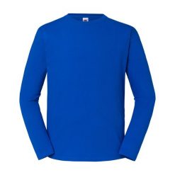 Koszulka Z Długim Rękawem Unisex Dla Dorosłych Iconic 195. Niebieskie bluzki z długim rękawem Fruit of the Loom, s, bez wzorów, bez kołnierzyka, bez ramiączek. Za 62.99 zł.