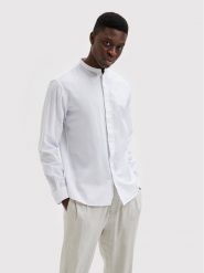 Selected Homme Koszula New Linen 16079054 Biały Regular Fit. Białe koszule Selected Homme, m, bez wzorów, z bawełny, bez kołnierzyka, bez ramiączek. Za 149.99 zł.