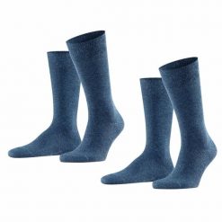 Skarpety Falke Swing (x2). Niebieskie skarpety Falke, bez wzorów, z bawełny. Za 132.50 zł.