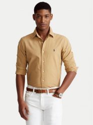 Polo Ralph Lauren Koszula 710804257021 Beżowy ciemny Slim Fit. Brązowe koszule Polo Ralph Lauren, l, bez wzorów, z bawełny, bez kołnierzyka, bez ramiączek. Za 689.99 zł.