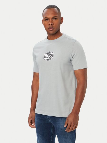 BOSS Bluza Wetalk 50509314 Szary jasny Regular Fit. Szare bluzy Boss, m, bez wzorów, z bawełny, bez kaptura. Za 629.99 zł.