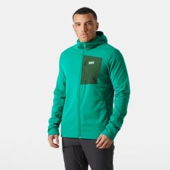 Kurtka turystyczna Helly Hansen Versalite. Zielone kurtki Helly Hansen, bez wzorów, z kapturem. Za 434.50 zł.