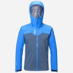 Kurtka Alpinistyczna Millet Kamet Gore-Tex Wodoodporna i Oddychająca. Niebieskie kurtki Millet, na zimę, l, bez wzorów, z gore-texu, z kapturem. Za 2,060.10 zł.