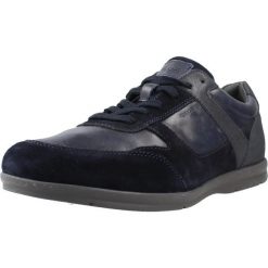 Buty GEOX U267VA 0CL22 Niebieski. Niebieskie buty turystyczne Geox, bez wzorów, ze skóry, bez zapięcia, na fitness i siłownię. Za 293.99 zł.