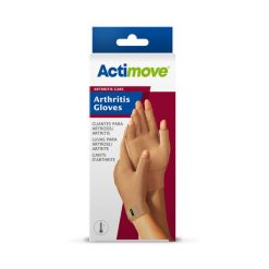 Rękawiczki uciskowe ACTIMOVE AC dla osób z zapaleniem stawów. Brązowe rękawiczki ACTIMOVE, bez wzorów, z materiału. Za 146.13 zł.
