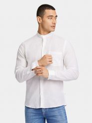 Lindbergh Koszula 30-203344A Biały Slim Fit. Białe koszule Lindbergh, l, bez wzorów, z bawełny, bez kołnierzyka, bez ramiączek. Za 199.99 zł.