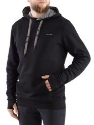 Bluza turystyczna męska Viking Laxa Bamboo z kapturem. Czarne bluzy z kapturem Viking, m, bez wzorów, z bawełny, z kapturem. Za 159.90 zł.