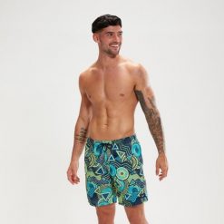 Spodenki szorty męskie Speedo Digital Print. Niebieskie krótkie spodenki sportowe Speedo, l, bez wzorów. Za 159.99 zł.