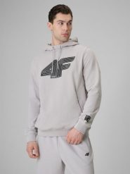 4F Bluza dresowa regular z kapturem męska - szara 3XL. Szare bluzy z kapturem 4F, m, bez wzorów, z dresówki, z kapturem. Za 189.99 zł.