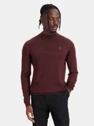 KARL LAGERFELD Golf 655002 564399 Bordowy Regular Fit. Czerwone golfy KARL LAGERFELD, m, bez wzorów, z wełny, bez ramiączek. Za 569.99 zł.