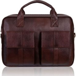 Torba męska skórzana TIZANO TM04 czekolada. Torby na ramię TIZANO, z aplikacjami, ze skóry, na ramię, zdobione, bez dodatków. Za 329.99 zł.