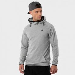 Bluza Fitness męska Challenger. Szare bluzy z kapturem SIROKO, l, bez wzorów, z bawełny, z kapturem. W wyprzedaży za 127.00 zł.