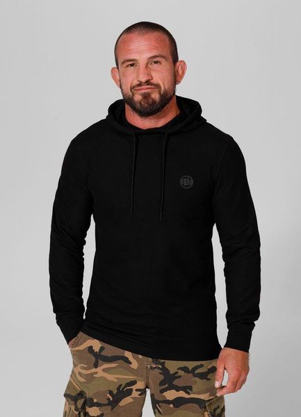 Bluza męska Pitbull z kapturem Pique Rockey. Czarne bluzy PITBULL, m, bez wzorów, z kapturem. Za 179.00 zł.