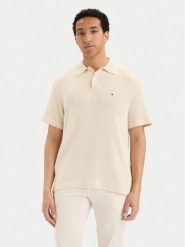 Tommy Hilfiger Sweter MW0MW42770 Kremowy Regular Fit. Białe swetry rozpinane Tommy Hilfiger, m, bez wzorów, z bawełny, bez kołnierzyka, bez ramiączek. Za 489.99 zł.