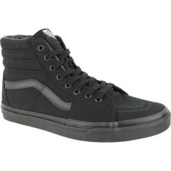 Buty do chodzenia męskie Vans SK8 HI. Czarne buty turystyczne Vans, bez wzorów, z tkaniny, bez zapięcia, trekkingowe, vans sk8. Za 404.46 zł.