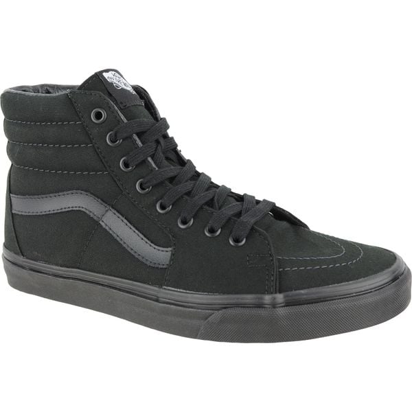 Vans Sk8 Hi, Czarny. Czarne buty trekkingowe Vans, bez wzorów, z tkaniny, bez zapięcia. Za 407.99 zł.