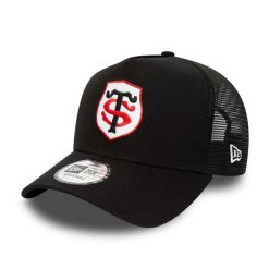 Czapka trucker Stade Toulousain Team Logo. Czarne czapki z daszkiem New Era, bez wzorów, z materiału. Za 175.50 zł.