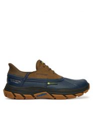 Skechers Półbuty Respected - Tanzier 256002/NVTN Kolorowy. Eleganckie półbuty Skechers, bez wzorów, ze skóry, bez obcasa, bez zapięcia. Za 519.99 zł.