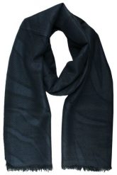 Lekki Szalik Wiosenno-Jesienny - Teer - Nieregularny Granatowy Wzór. Niebieskie szaliki Teer, bez wzorów, z materiału. Za 45.00 zł.