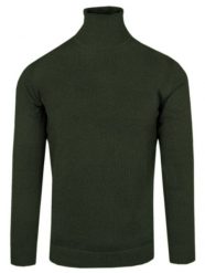 Bawełniany Golf Męski - Colosseo - Ciemna Zieleń. Zielone golfy Colosseo, l, bez wzorów, z bawełny, bez ramiączek. Za 159.00 zł.