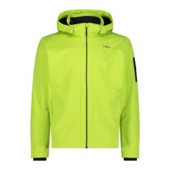 Kurtka turystyczna z kapturem CMP. Żółte kurtki CMP, bez wzorów, z softshellu, z kapturem. Za 411.25 zł.