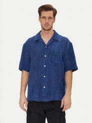 Gant Koszula 3250062 Niebieski Relaxed Fit. Niebieskie koszule GANT, m, bez wzorów, z bawełny, bez kołnierzyka, bez ramiączek. Za 449.99 zł.