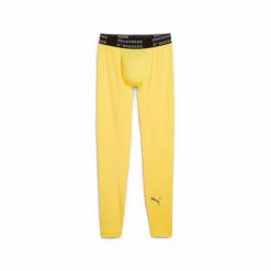 Legginsy kompresyjne Puma. Żółte legginsy długie sportowe Puma, s, bez wzorów, na fitness i siłownię. Za 262.50 zł.